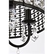 Living District Elise 4-Light Transitional Style Metal Flush Mount in Black