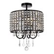 Living District Elise 4-Light Transitional Style Metal Flush Mount in Black