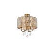 Living District Elise 4-Light Transitional Metal Flush Mount in Brass
