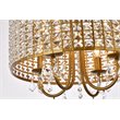 Living District Elise 4-Light Transitional Metal Flush Mount in Brass