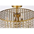 Living District Elise 4-Light Transitional Metal Flush Mount in Brass