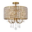 Living District Elise 4-Light Transitional Metal Flush Mount in Brass