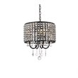 Living District Elise 4-Light Transitional Style Metal Pendant in Black