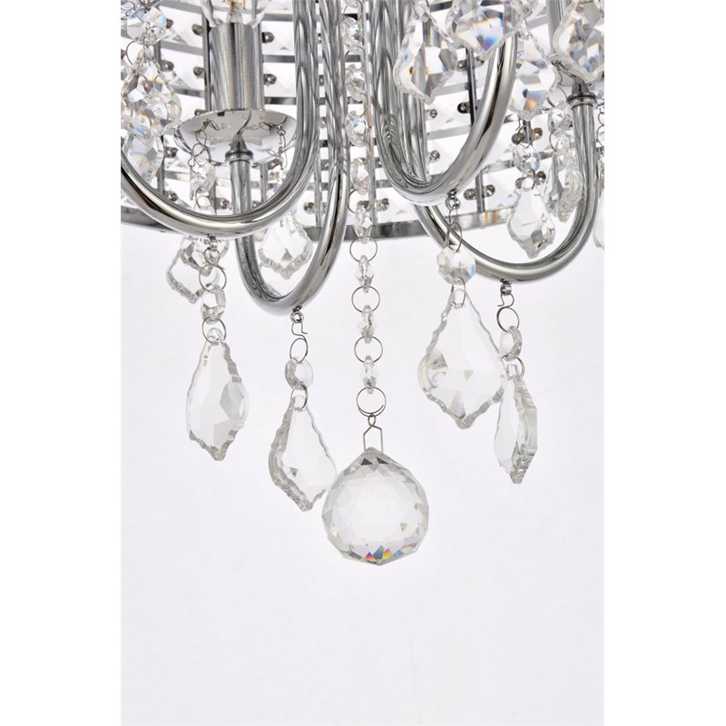 Living District Elise 4-Light Transitional Metal Pendant in Chrome