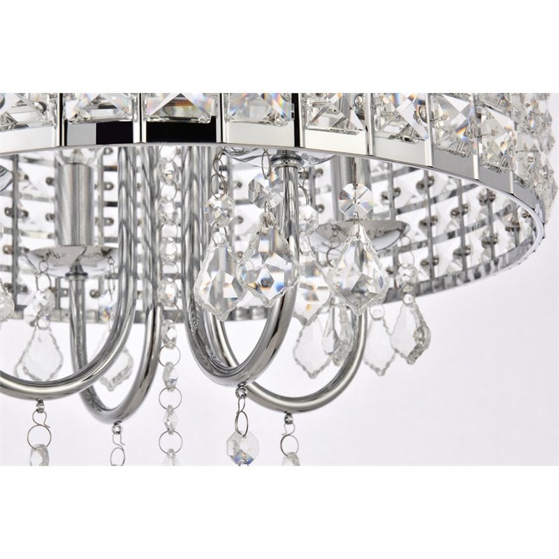 Living District Elise 4-Light Transitional Metal Pendant in Chrome