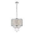 Living District Elise 4-Light Transitional Metal Pendant in Chrome