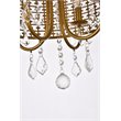Living District Elise 4-Light Transitional Metal Pendant in Brass