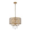 Living District Elise 4-Light Transitional Metal Pendant in Brass