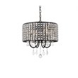 Living District Elise 4-Light Transitional Metal Pendant in Black