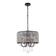 Living District Elise 4-Light Transitional Metal Pendant in Black