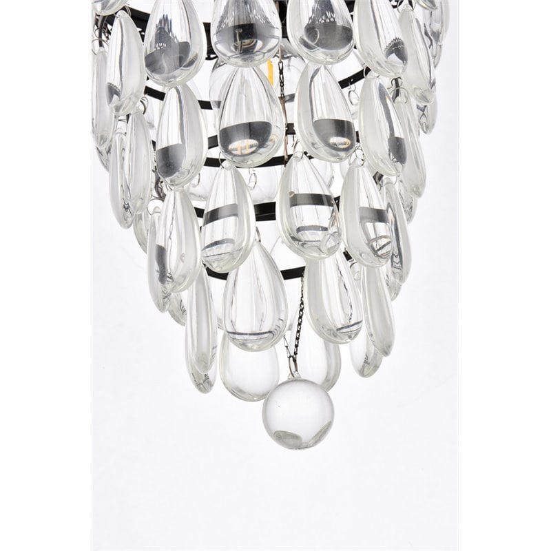 Living District Reese 1-Light Transitional Metal Pendant in Black