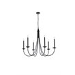 Living District Cohen 6-Light Mid-Century Metal Pendant in Black