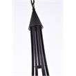 Living District Cohen 6-Light Mid-Century Metal Pendant in Black