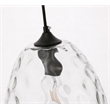Living District Gibson 1-Light Metal & Glass Pendant in Black/Clear