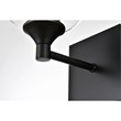 Living District Foster 1-Light Iron & Glass Bath Sconce in Black/Clear
