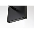 Living District Foster 1-Light Iron & Glass Bath Sconce in Black/Clear