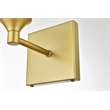 Living District Foster 1-Light Iron & Glass Bath Sconce in Brass/Clear