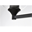 Living District Foster 2-Light Iron & Glass Bath Sconce in Black/Clear