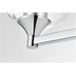 Living District Foster 2-Light Iron & Glass Bath Sconce in Chrome/Clear