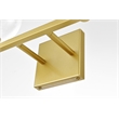 Living District Foster 2-Light Iron & Glass Bath Sconce in Brass/Clear