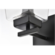 Living District Merrick 1-Light Iron & Glass Bath Sconce in Black/Clear