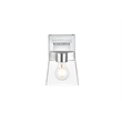 Living District Merrick 1-Light Iron & Glass Bath Sconce in Chrome/Clear