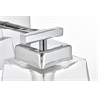 Living District Merrick 1-Light Iron & Glass Bath Sconce in Chrome/Clear