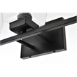 Living District Merrick 3-Light Iron & Glass Bath Sconce in Black/Clear
