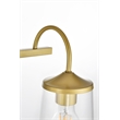 Living District Avani 4-Light Iron & Glass Bath Sconce in Brass and Clear