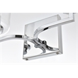 Living District Ronnie 2-Light Iron & Glass Bath Sconce in Chrome/Clear
