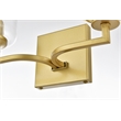 Living District Ronnie 2-Light Iron & Glass Bath Sconce in Brass/Clear