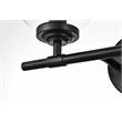 Living District Ingrid 2-Light Iron & Glass Bath Sconce in Black & Clear