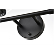 Living District Ingrid 2-Light Iron & Glass Bath Sconce in Black & Clear