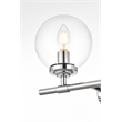 Living District Ingrid 2-Light Iron & Glass Bath Sconce in Chrome and Clear
