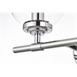 Living District Ingrid 2-Light Iron & Glass Bath Sconce in Chrome and Clear