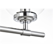 Living District Ingrid 3-Light Iron & Glass Bath Sconce in Chrome and Clear