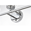 Living District Ingrid 3-Light Iron & Glass Bath Sconce in Chrome and Clear