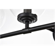 Living District Ingrid 4-Light Iron & Glass Bath Sconce in Black and Clear