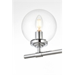 Living District Ingrid 4-Light Iron & Glass Bath Sconce in Chrome and Clear