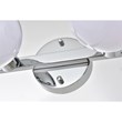 Living District Majesty 2-Light Metal Bath Sconce in Chrome/Frosted White