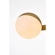Living District Majesty 2-Light Metal Bath Sconce in Brass/Frosted White