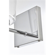 Living District Kacey 1-Light Iron & Glass Bath Sconce in Chrome/Clear