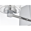 Living District Kacey 1-Light Iron & Glass Bath Sconce in Chrome/Clear