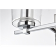 Living District Kacey 2-Light Iron & Glass Bath Sconce in Chrome/Clear