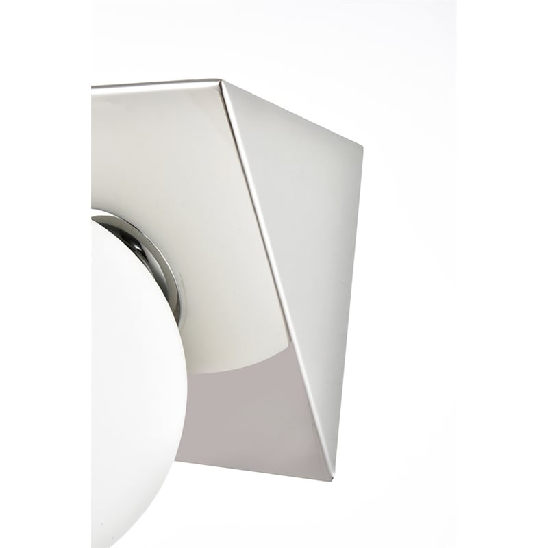 Living District Jillian 4-Light Iron & Glass Bath Sconce in Chrome/Frosted White