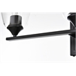 Living District Harris 3-Light Iron & Glass Bath Sconce in Black/Clear