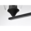 Living District Harris 4-Light Iron & Glass Bath Sconce in Black/Clear