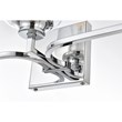 Living District Ronnie 3-Light Iron & Glass Bath Sconce in Chrome/Clear