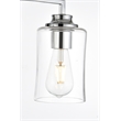 Living District Ronnie 4-Light Iron & Glass Bath Sconce in Chrome/Clear