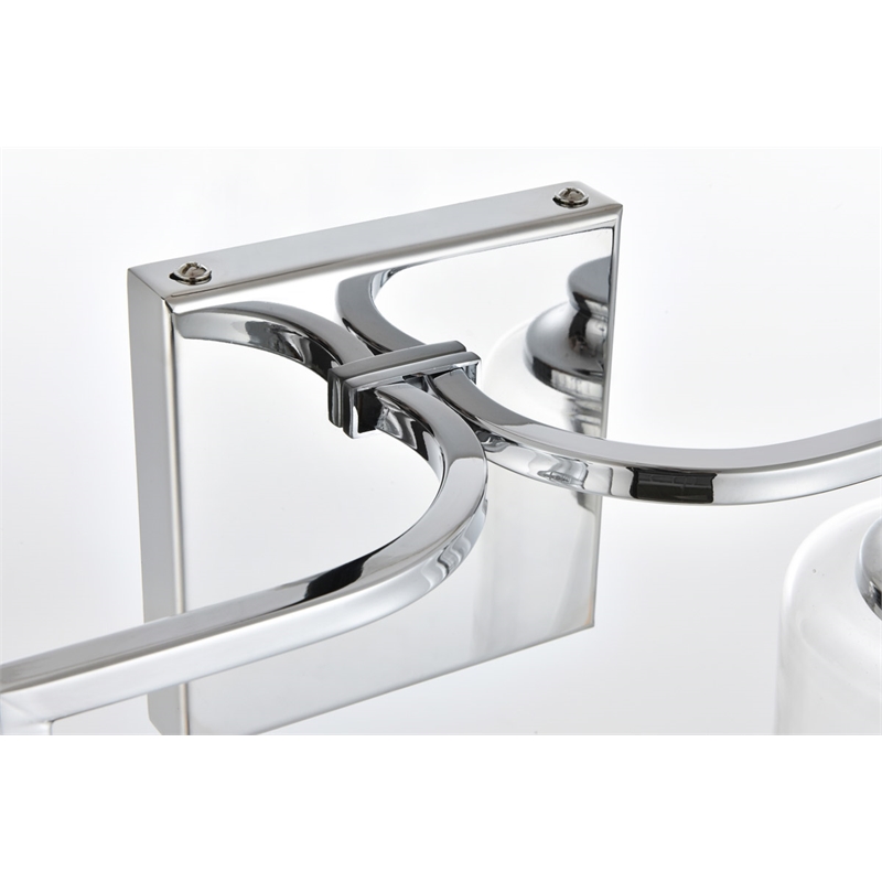 Living District Ronnie 4-Light Iron & Glass Bath Sconce in Chrome/Clear